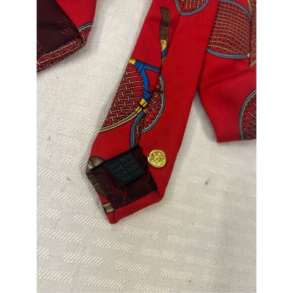 Ichthy's 100 silk Tennis ball tie - Picture 7 of 7